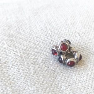 PANDORA Sterling Silver & Garnet Charm